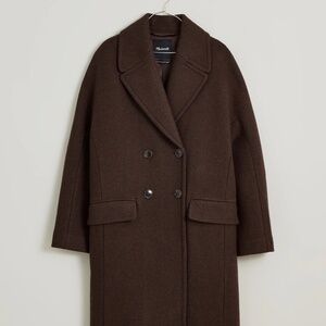 Madewell Nordstrom Gianna Coat Insuluxe Dark Brown Medium NWT $338